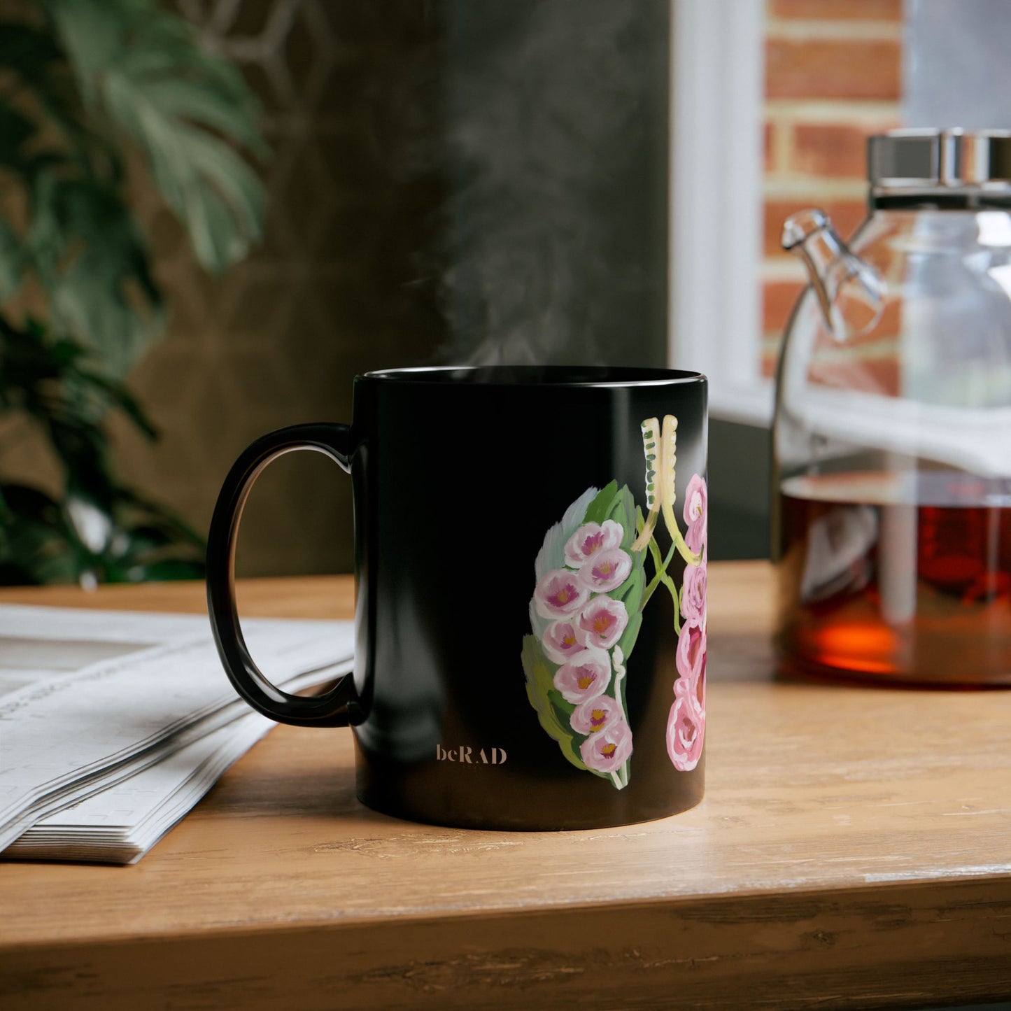 Floral Lungs Coffee Mug - 11oz - Perfect Gift for Healthcare Professionals