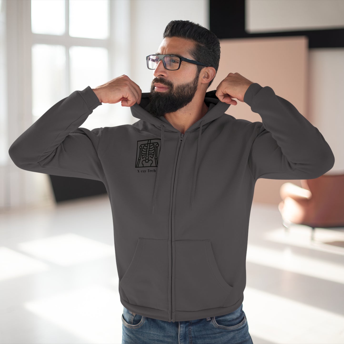 X-ray Tech Unisex Hooded Zip Sweatshirt