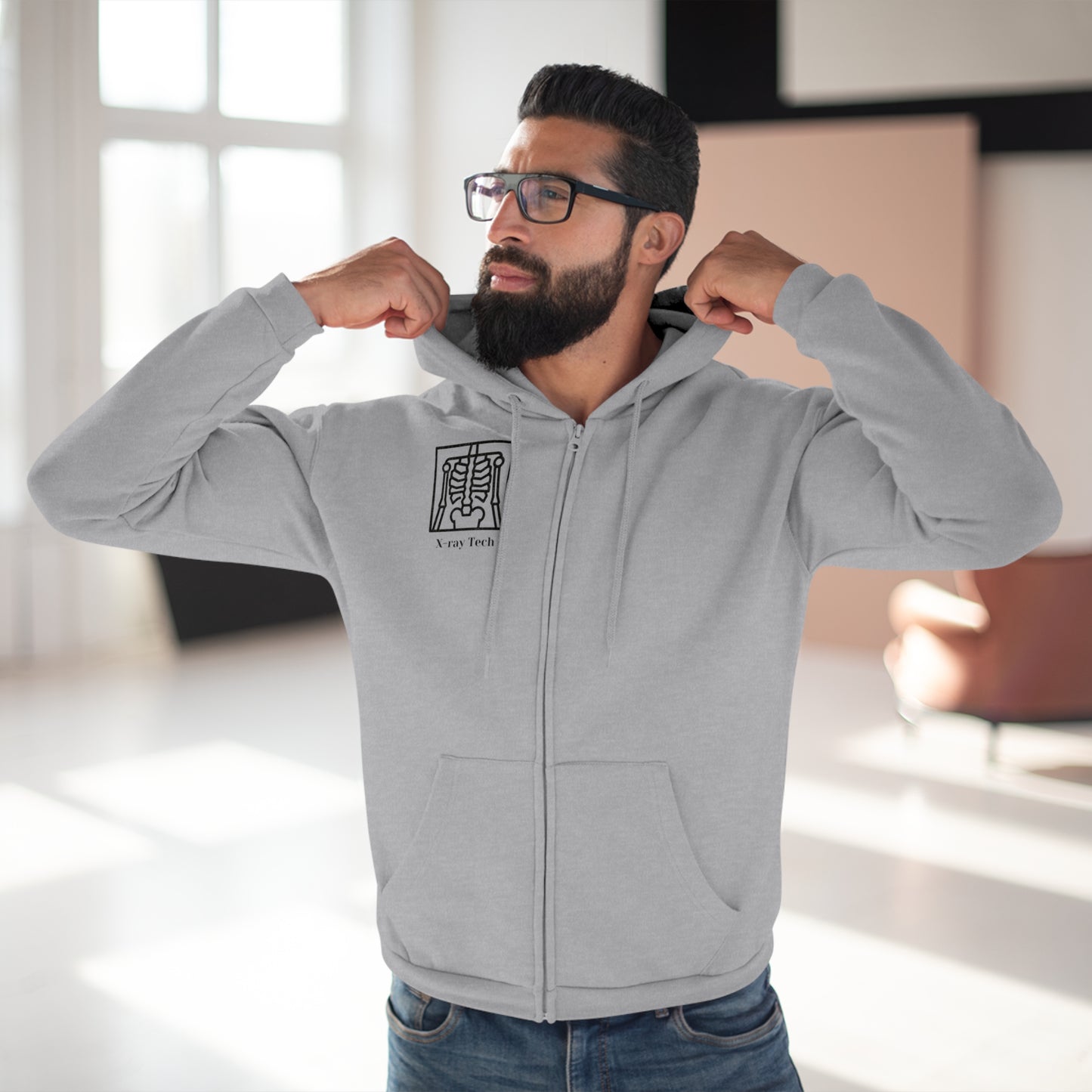 X-ray Tech Unisex Hooded Zip Sweatshirt