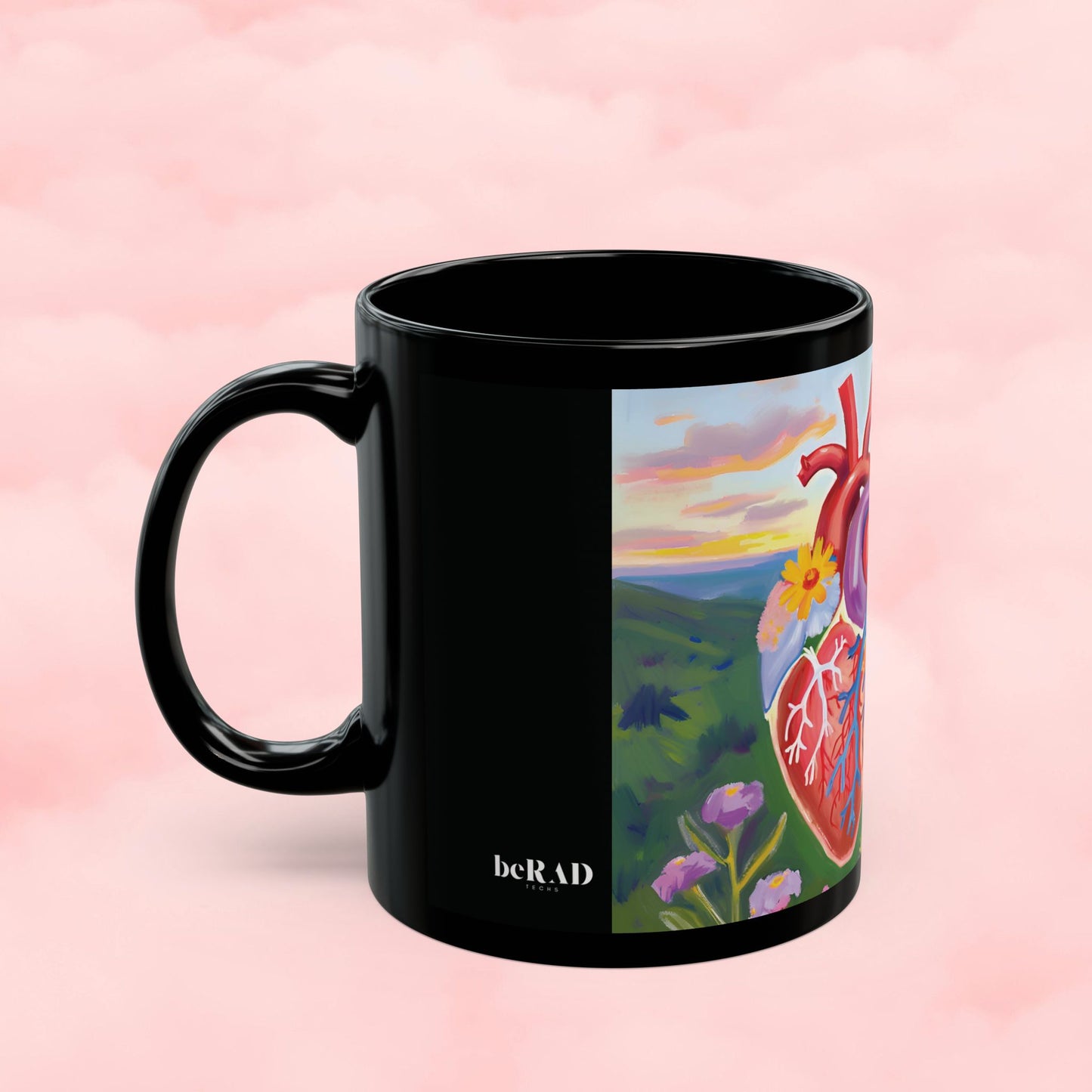 Floral Heart Coffee Mug - 11oz - Perfect Gift for Healthcare Professionals