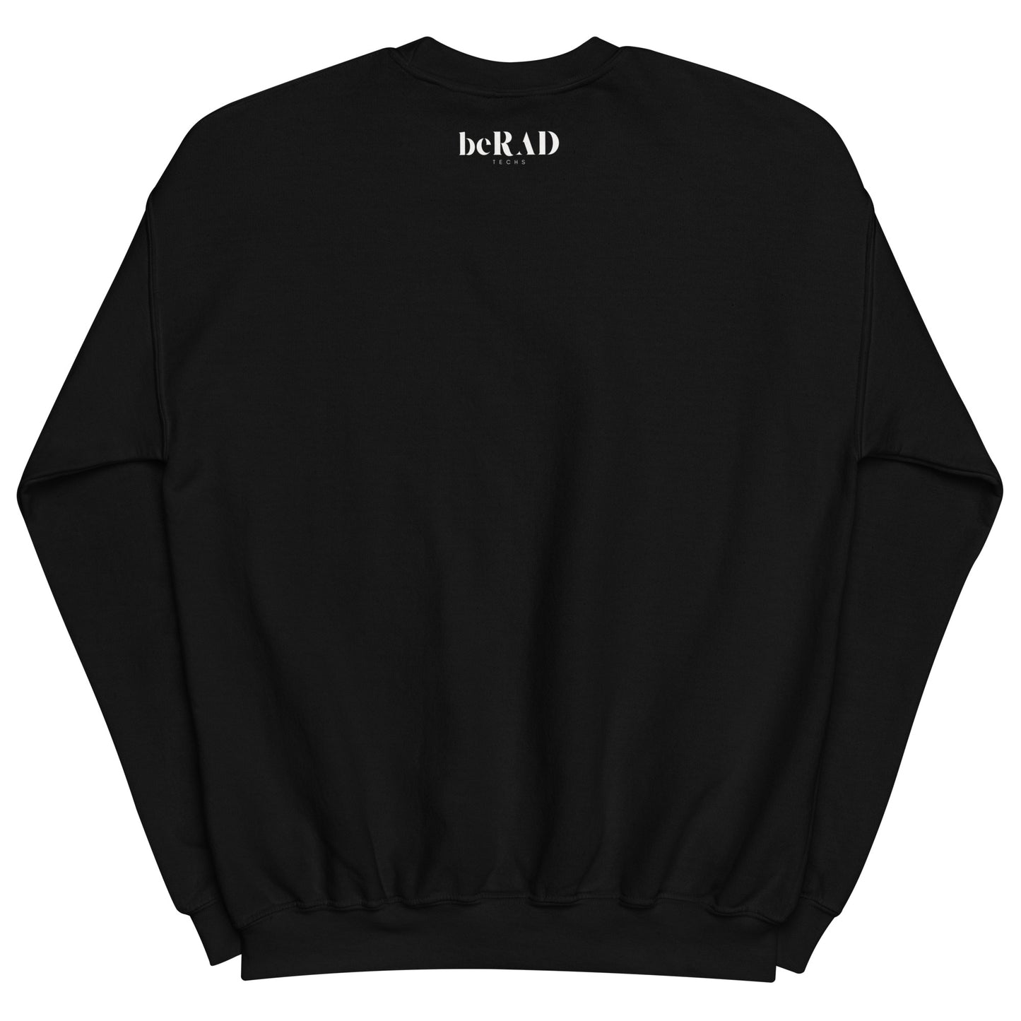 Embroidered Front Xray Tech Skeleton Black Unisex Sweatshirt