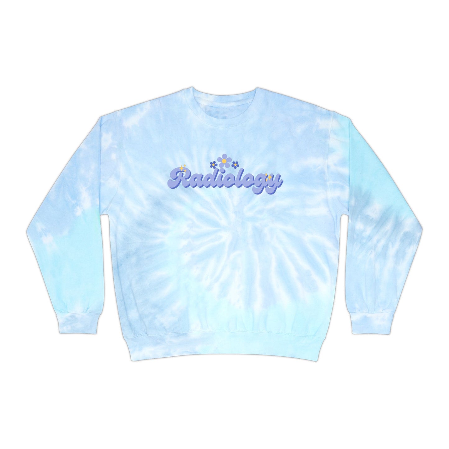 Retro Radiology Blue Unisex Tie-Dye Sweatshirt