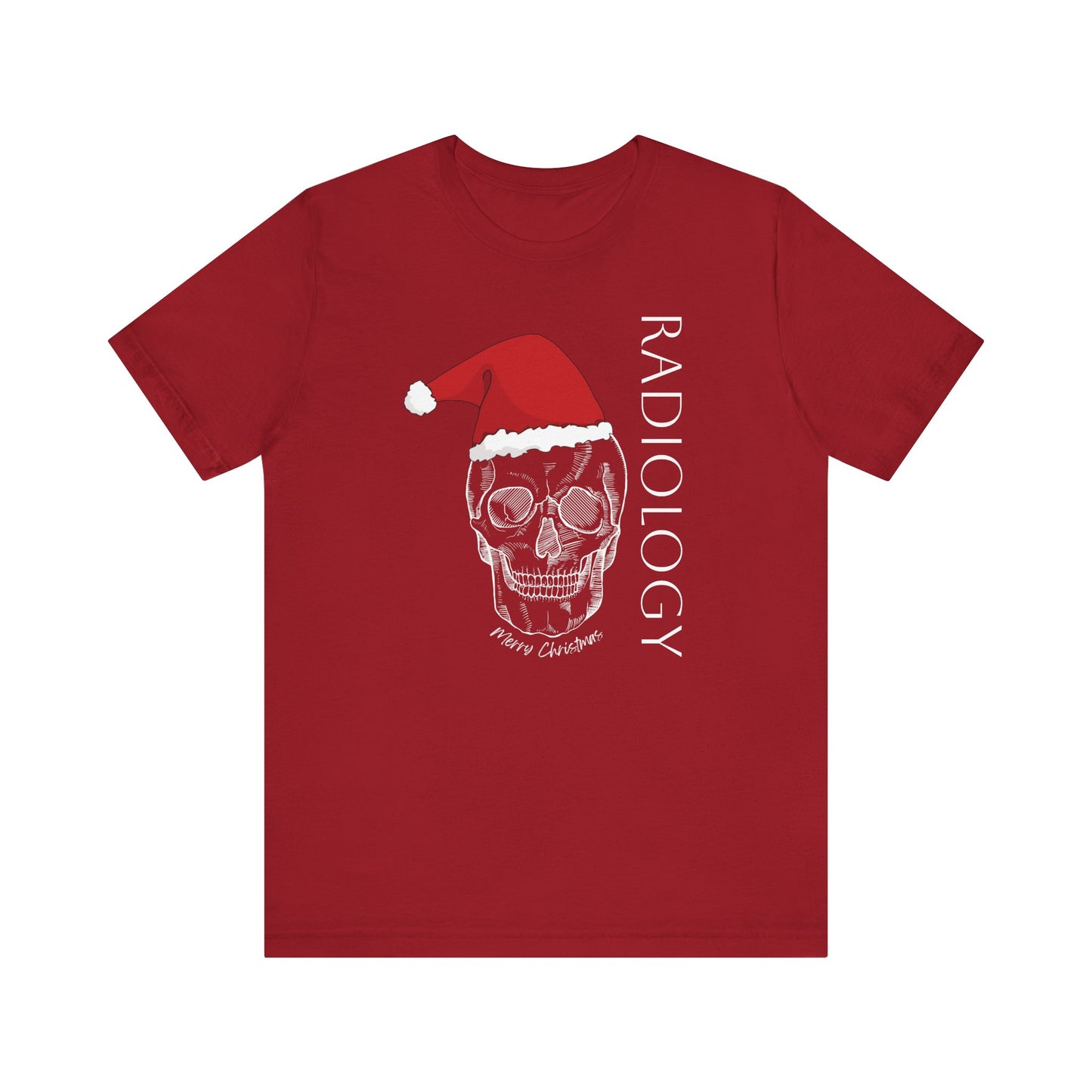 Skeleton Skull Santa Hat Radiology Tee