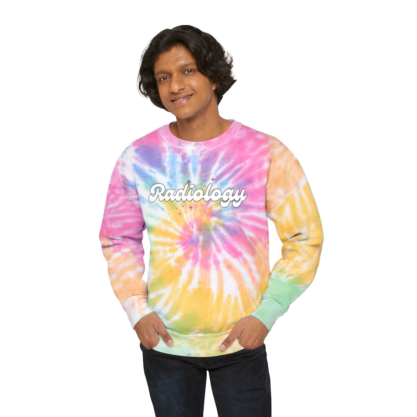 'Radiology' Rainbow Unisex Tie-Dye Sweatshirt