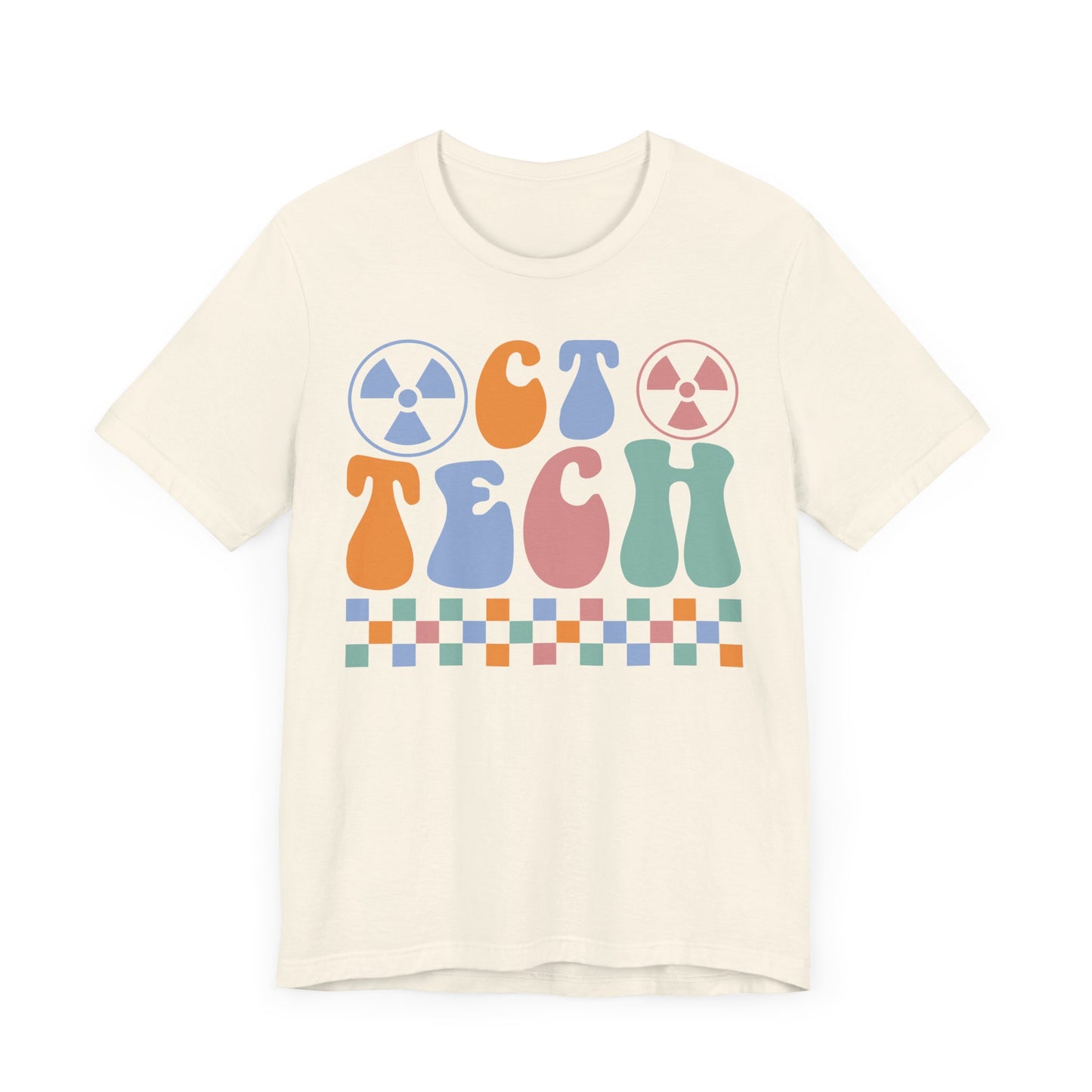 Unisex CT Technologist Retro Radiation Pastel Short Sleeve Tee