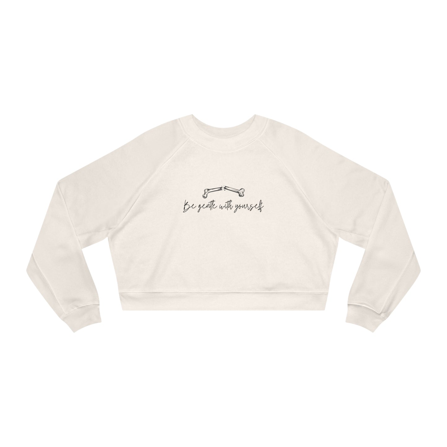 Women's Bone 'Be gentle with yourself' Cropped Fleece Pullover