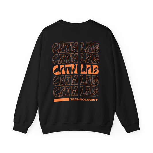 Unisex Cath Lab Technologist #beRADtechs orange Heavy Blend™ Crewneck Sweatshirt