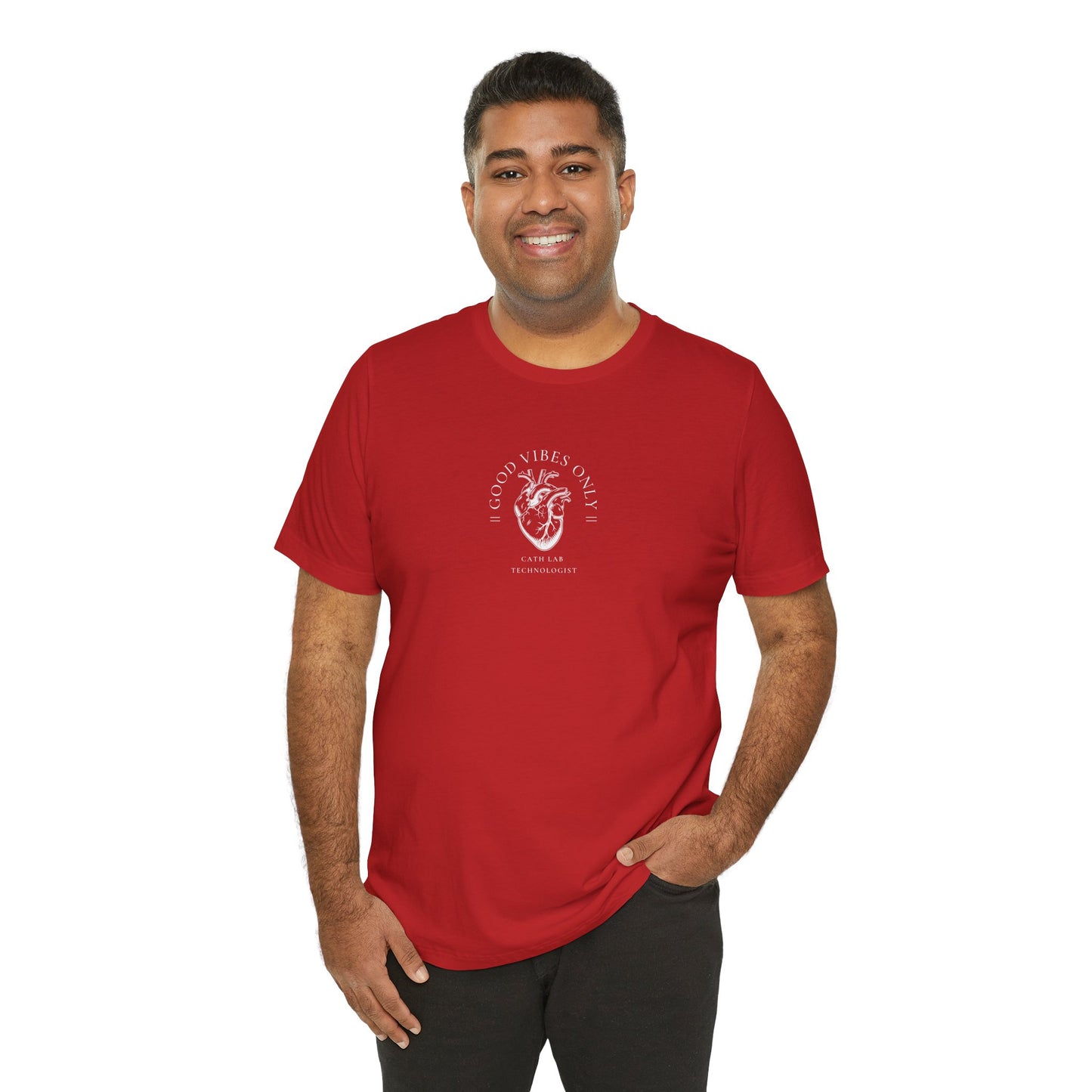 Cath Lab Tech Heart Tee -Good Vibes Only