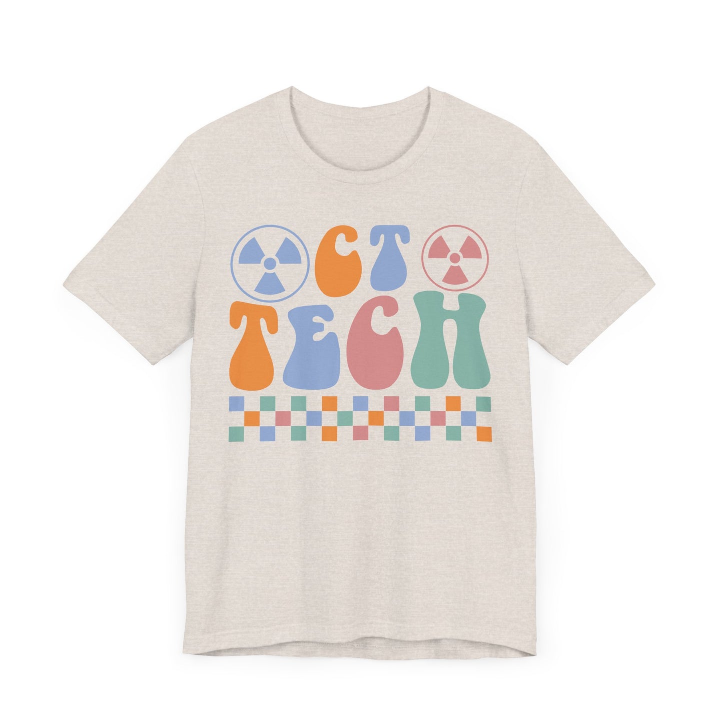 Unisex CT Technologist Retro Radiation Pastel Short Sleeve Tee