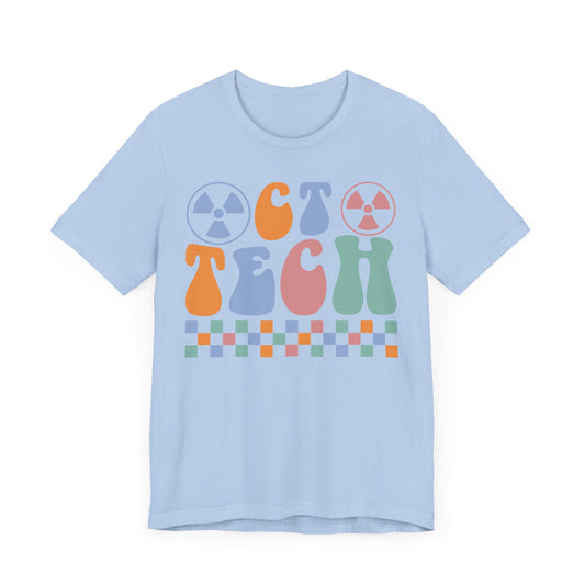 Unisex CT Technologist Retro Radiation Pastel Short Sleeve Tee