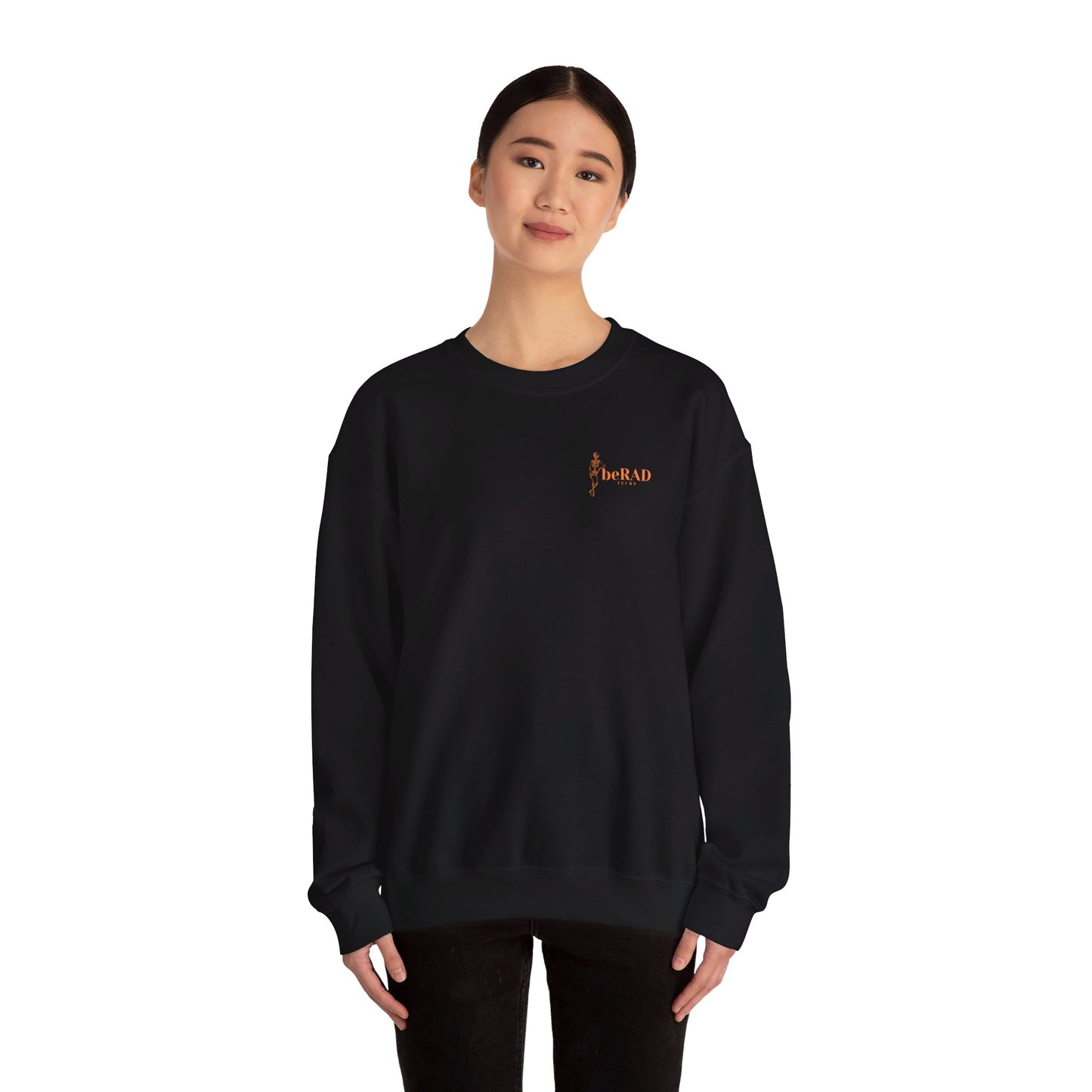 'X-ray Technologist' Groovy Orange & Black Unisex Heavy Blend™ Crewneck Sweatshirt