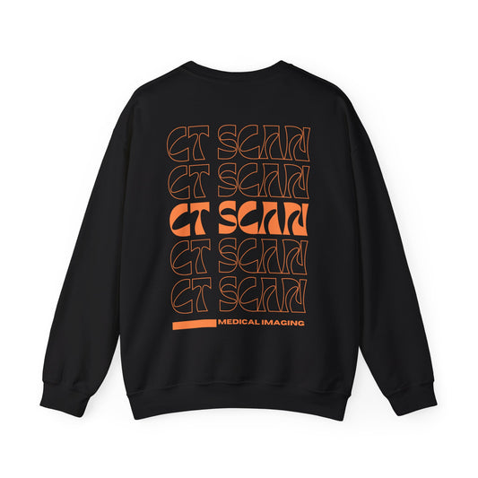 Unisex CT scan tech Medical Imaging #beRADtechs orange Heavy Blend™ Crewneck Sweatshirt