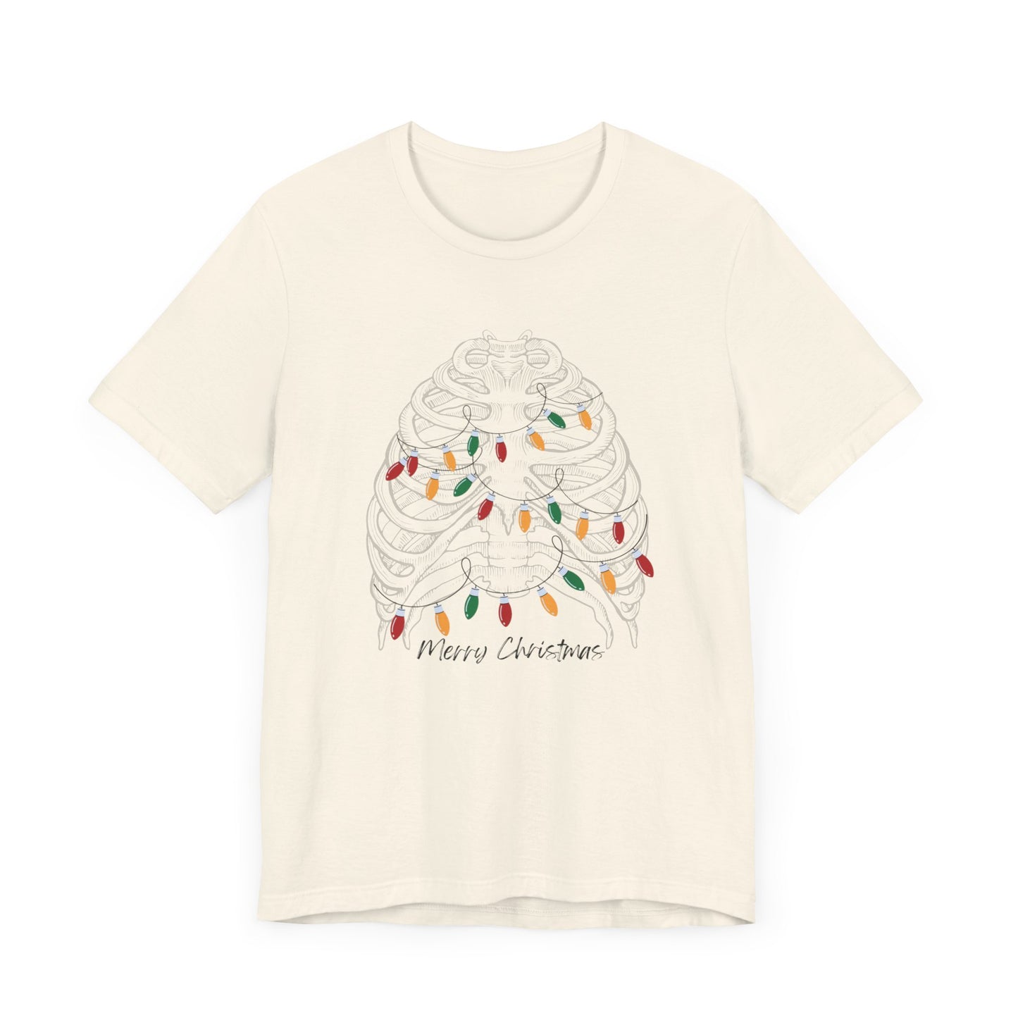 Christmas Lights Neutral Ribs Tee