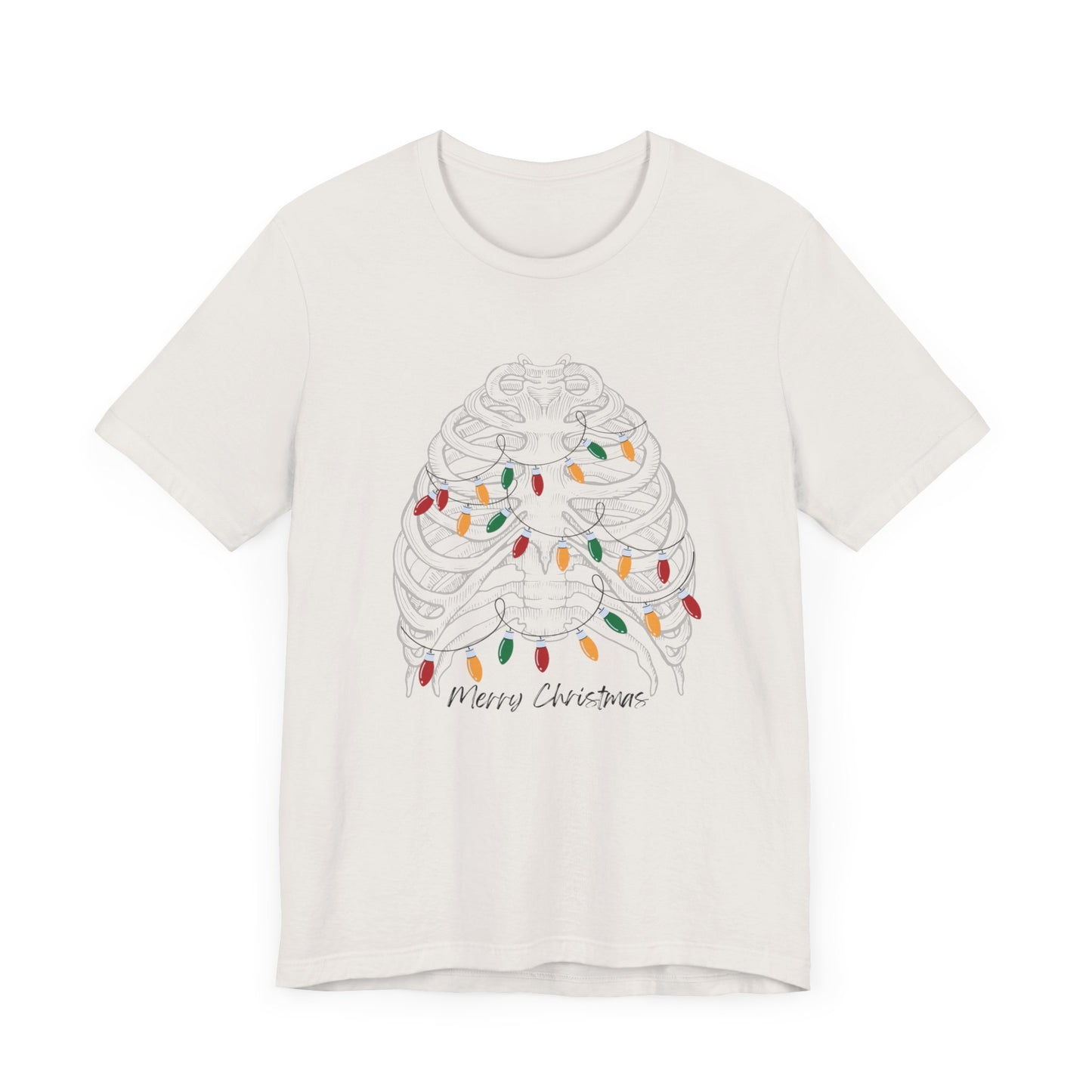 Christmas Lights Neutral Ribs Tee