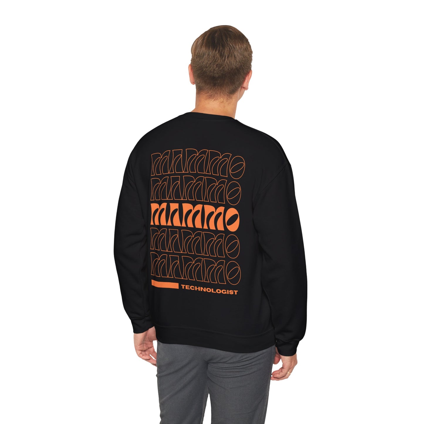 Unisex Mammo Technologist, Mammographer #beRADtechs orange Heavy Blend™ Crewneck Sweatshirt