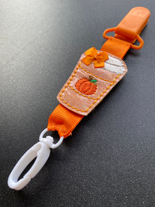 Pumpkin spice latte orange MRI safe badge clip