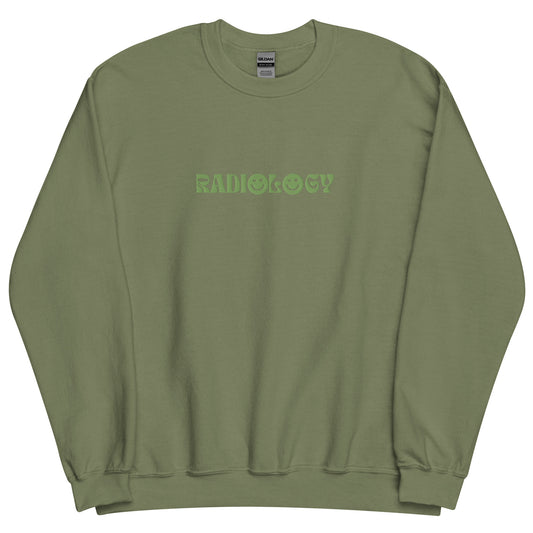 Embroidered Front Green Radiology Unisex Sweatshirt